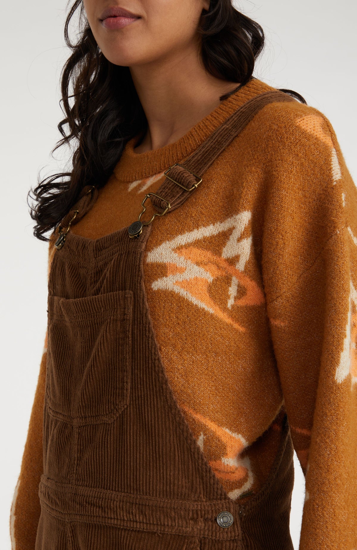 Cord Dungarees | Melted Chocolate