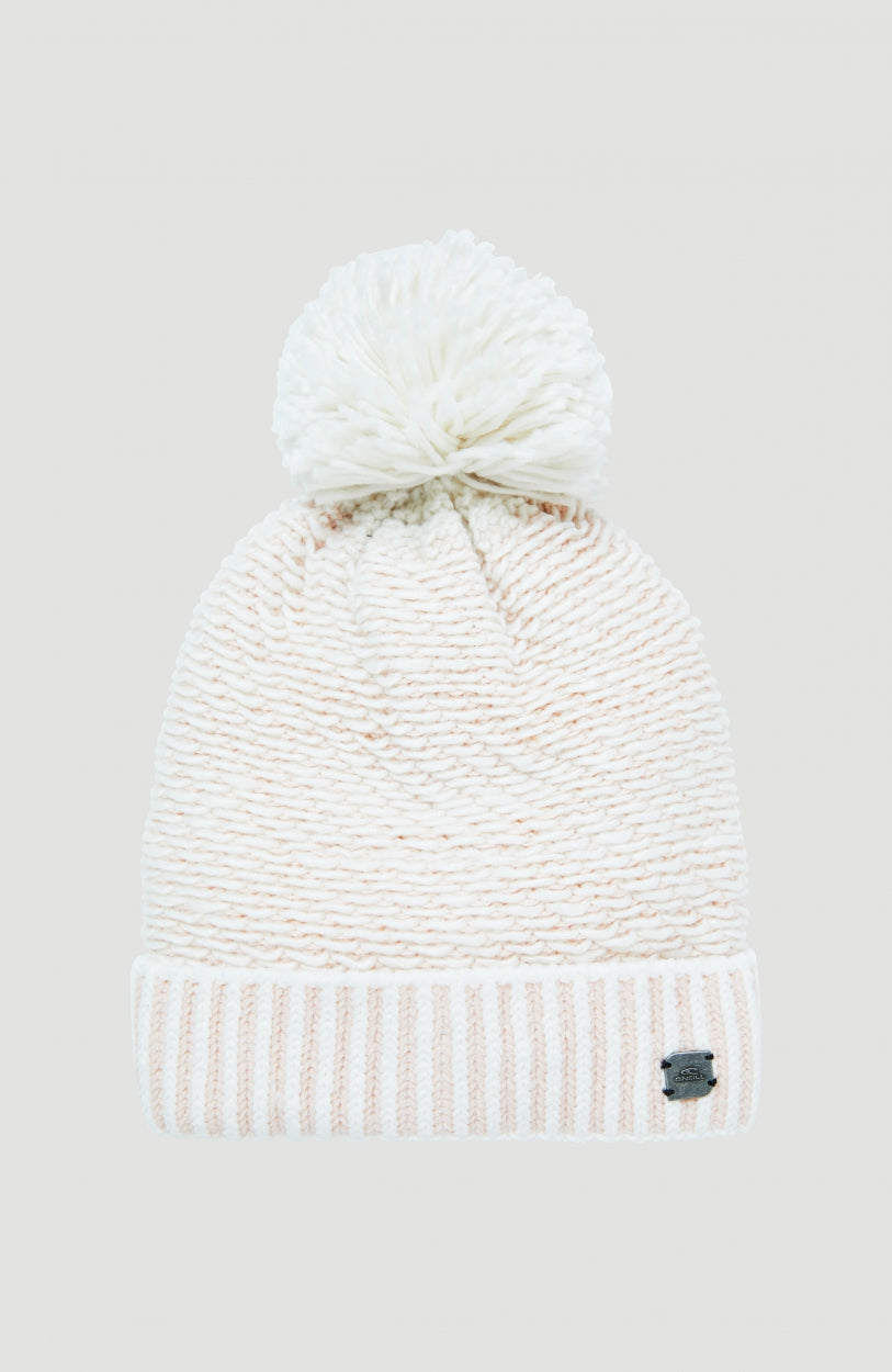 Chunky Beanie | Peach Whip Colour Block