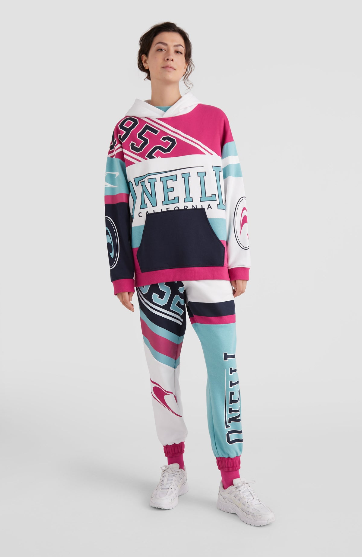 Collegiate Progressive Sweatpants | Aqua Sea Colour Block