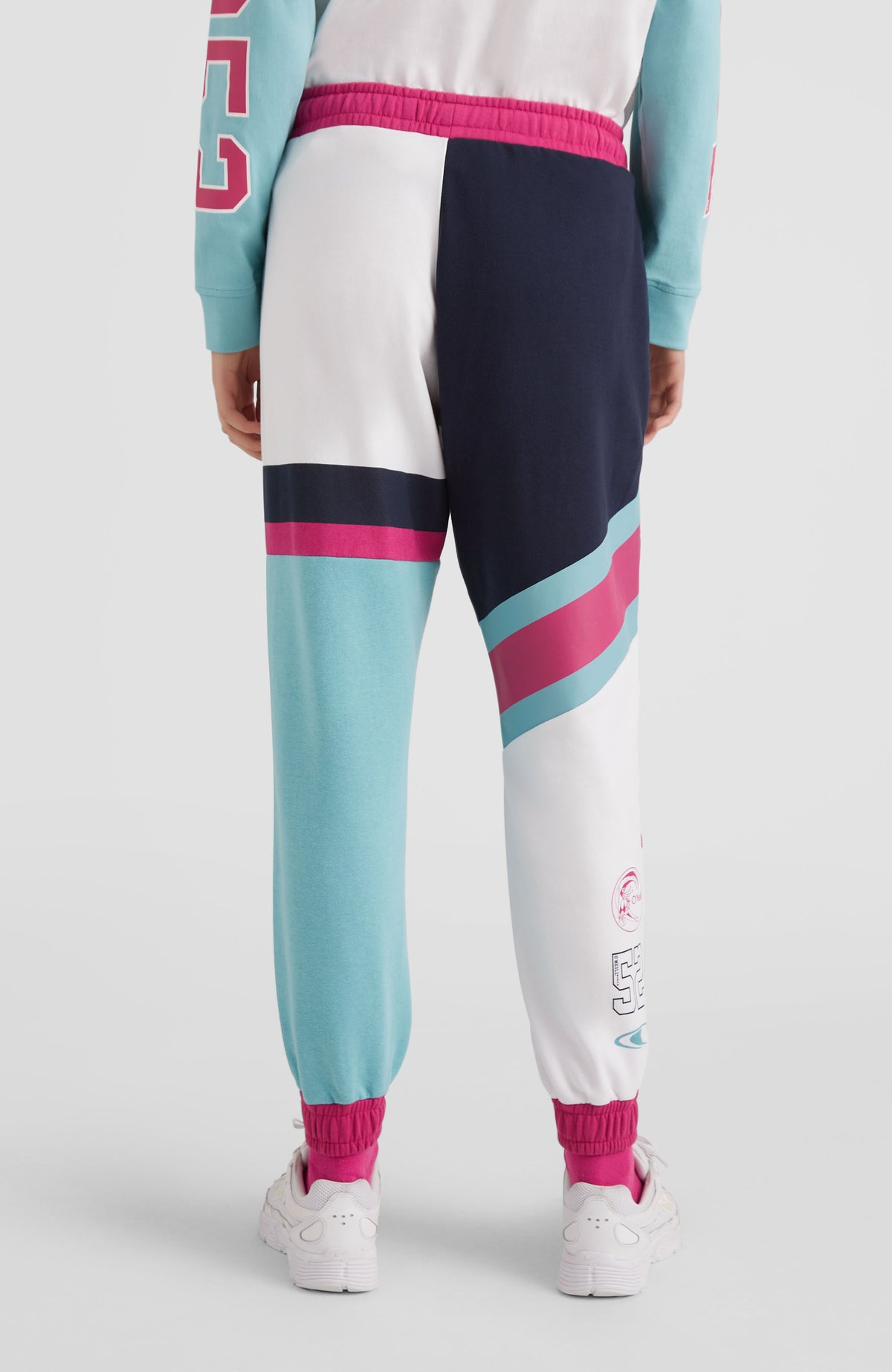 Collegiate Progressive Sweatpants | Aqua Sea Colour Block