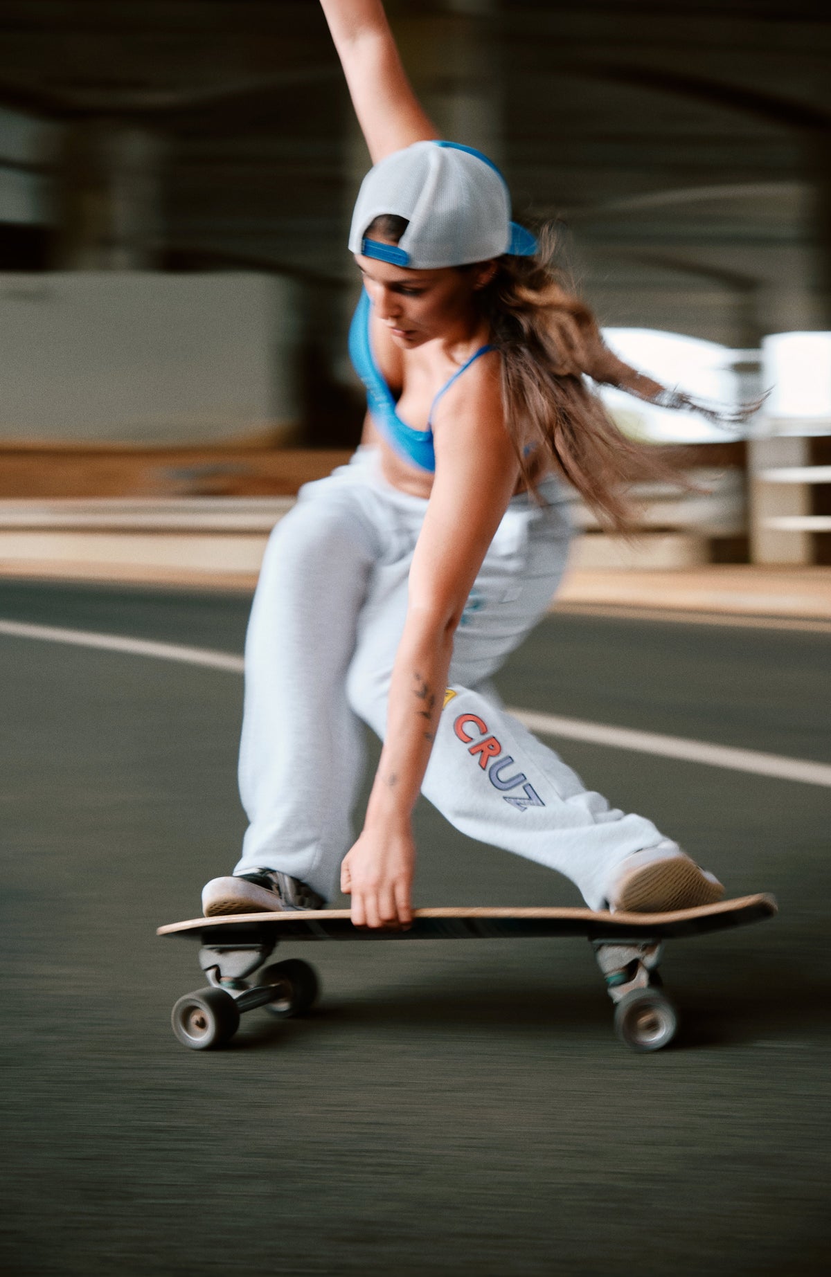 Connective High-Waist Sweatpants | White Melange