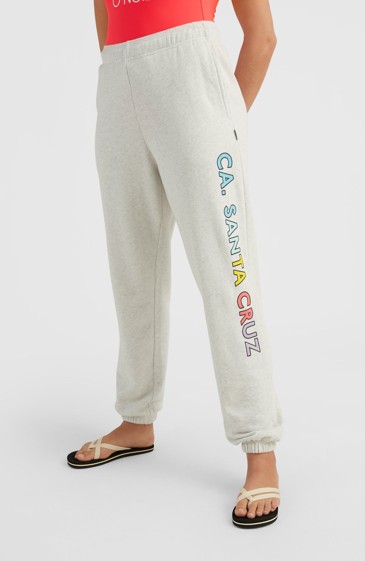 Connective High-Waist Sweatpants | White Melange