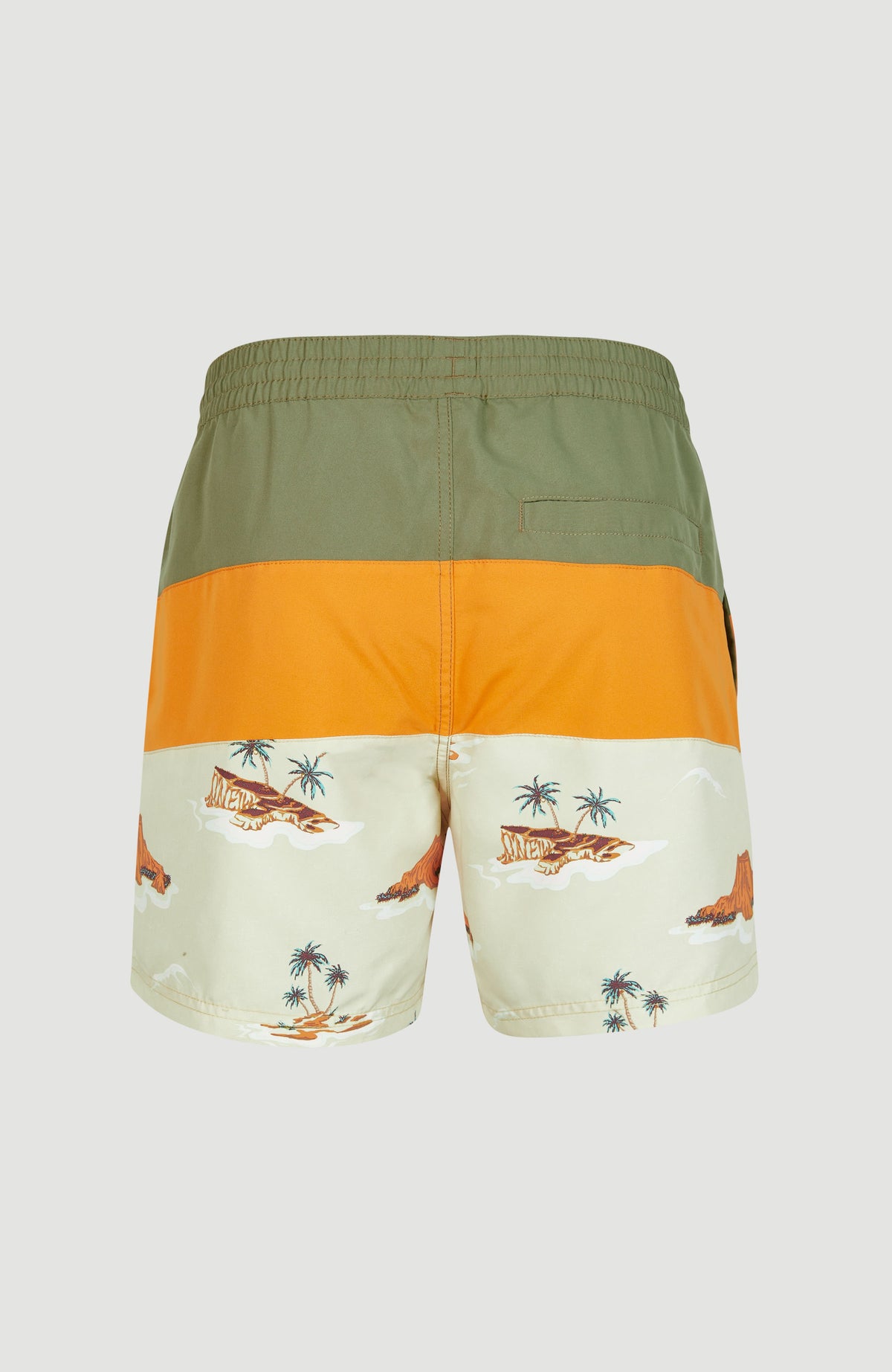 Cali Block 15'' Swim Shorts | Beige Lost Island