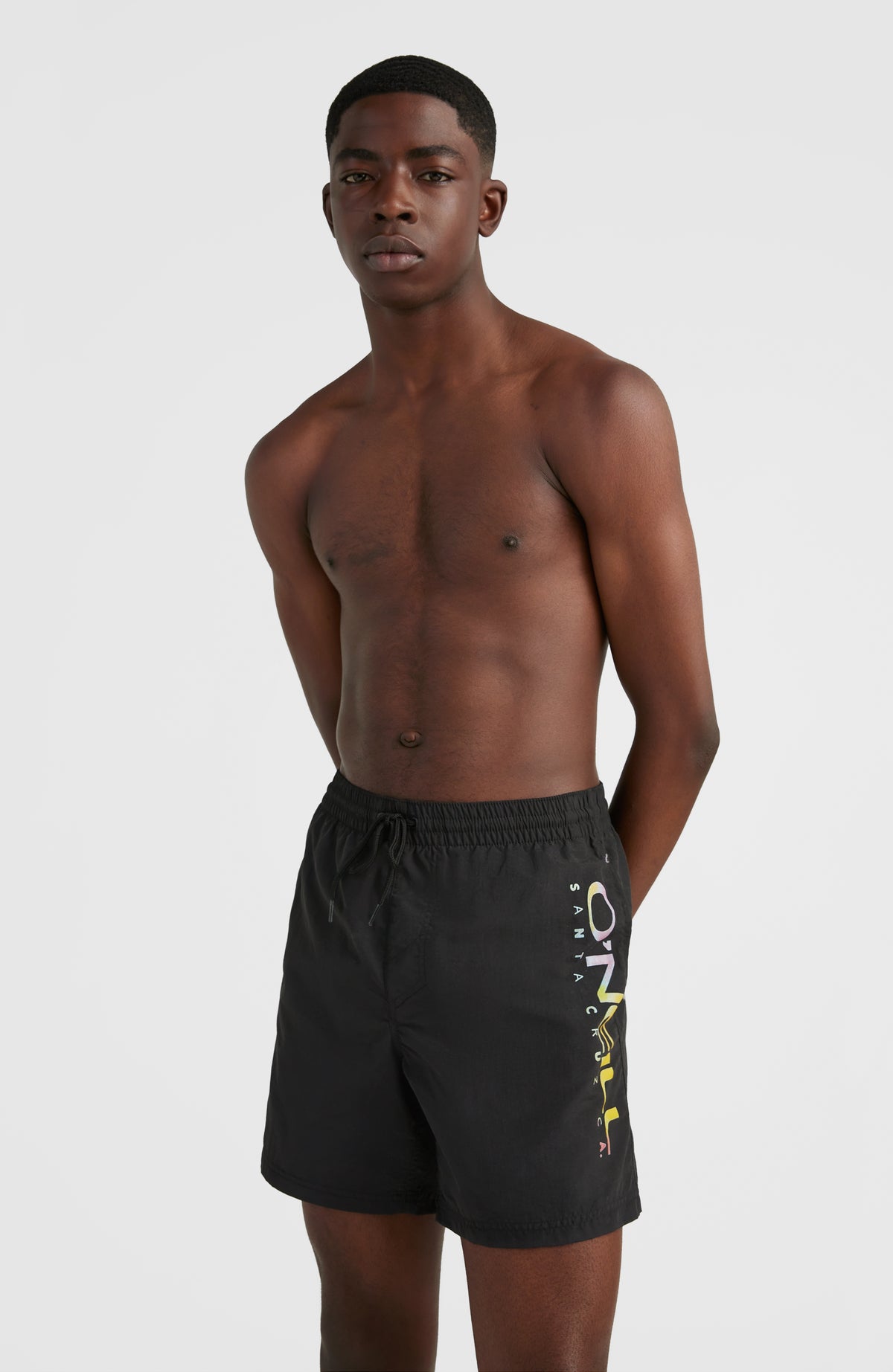 Cali Melted Print 16'' Swim Shorts | Black Out