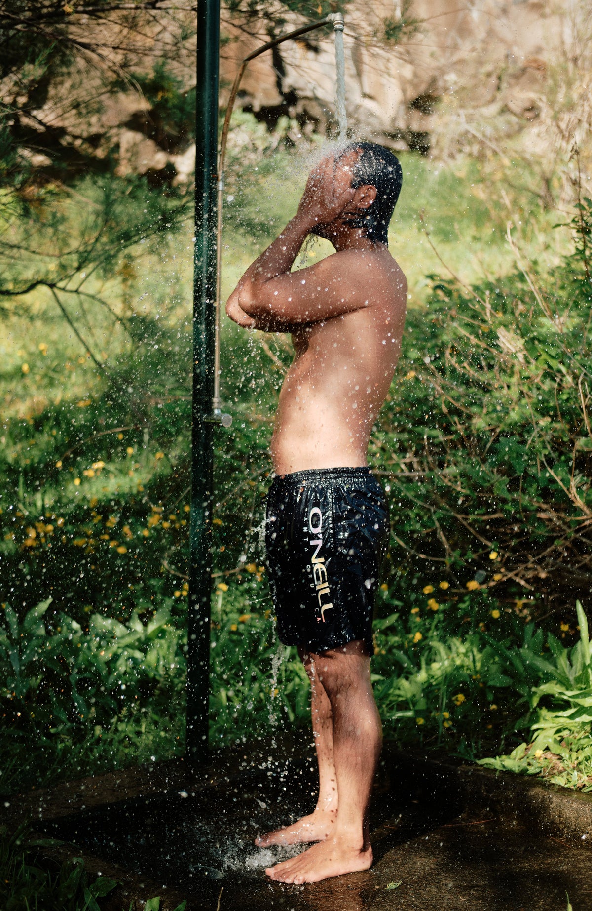 Cali Melted Print 16'' Swim Shorts | Black Out