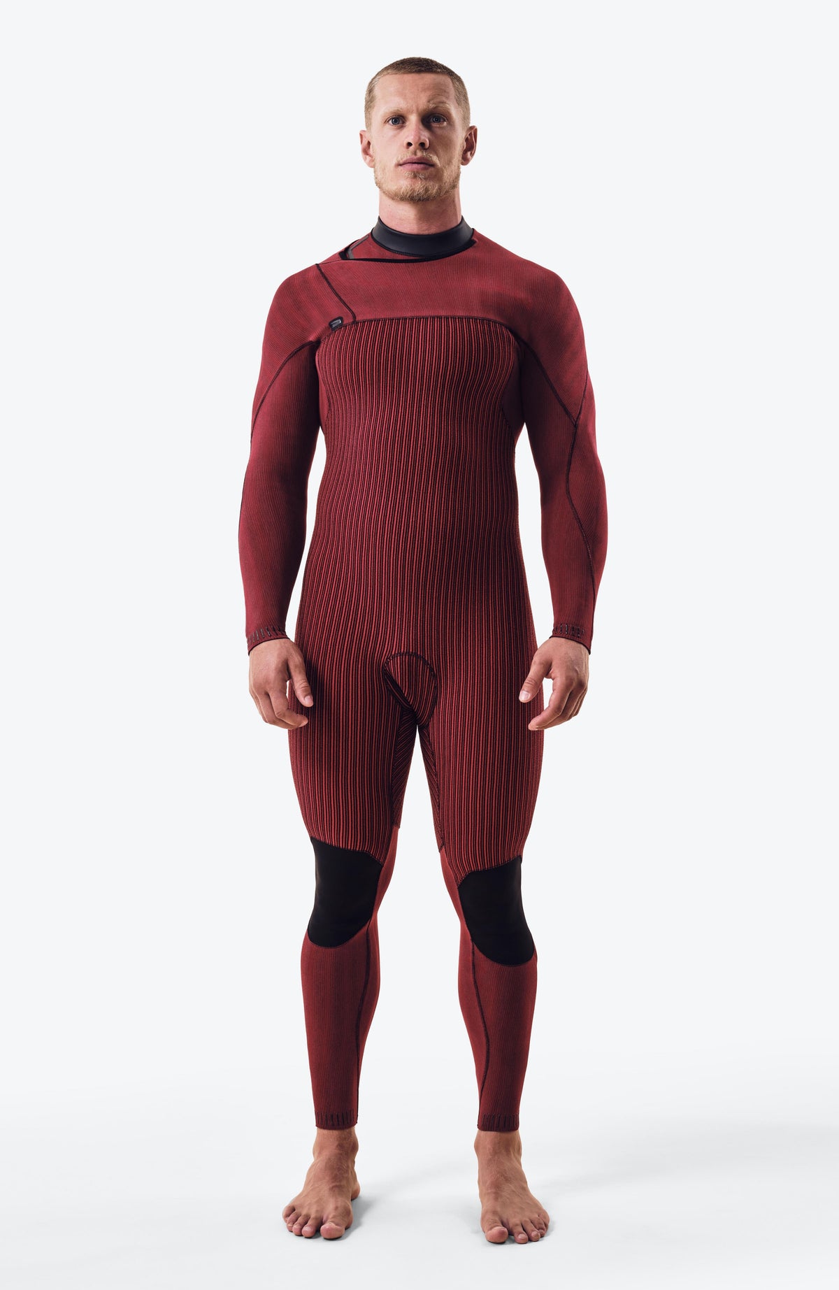Hyperfreak Fire 4/3+mm Chest Zip Full Wetsuit | BLACK/DARK RED
