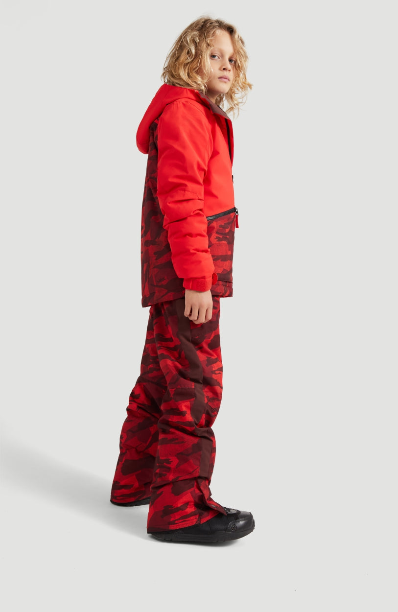 Texture Snow Jacket | Fiery Red -A
