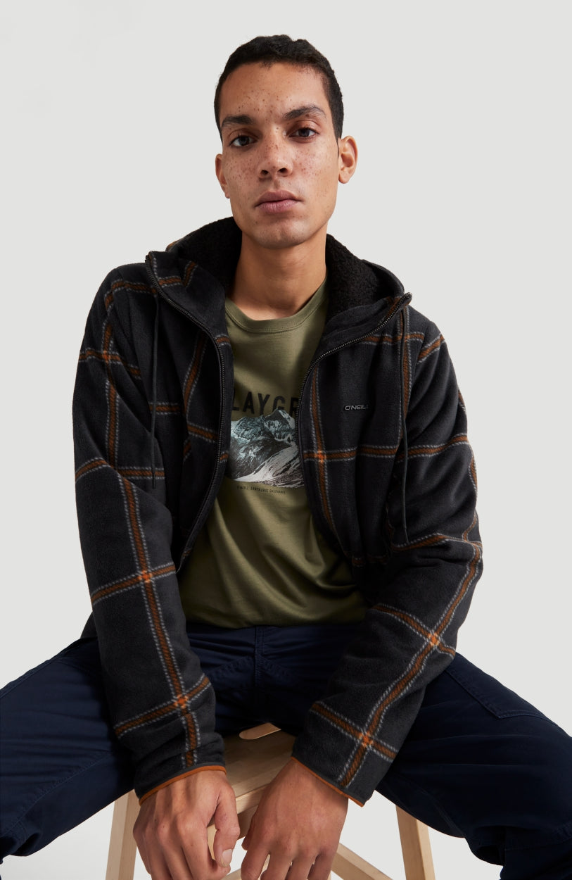 Check-Out Superfleece | Grey With Yellow