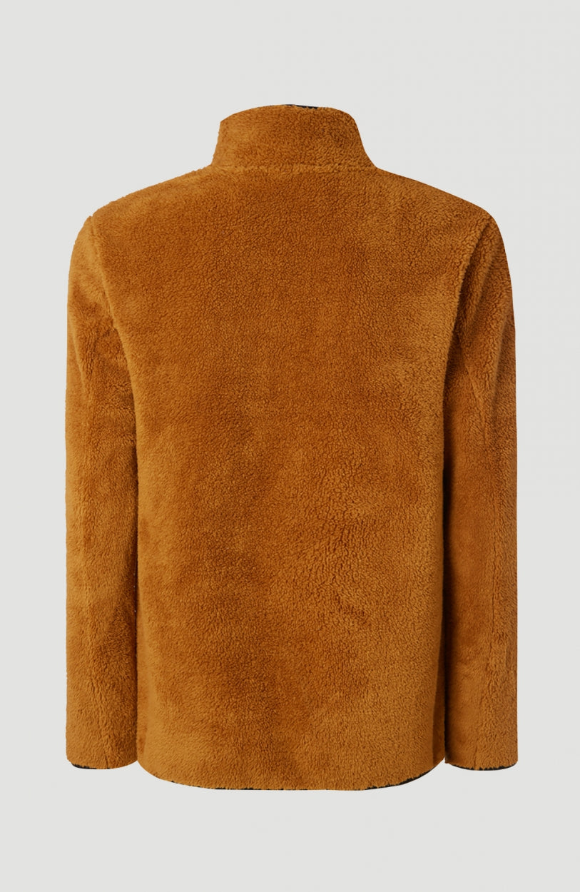 Baffle Mix Full Zip Fleece | Glazed Ginger