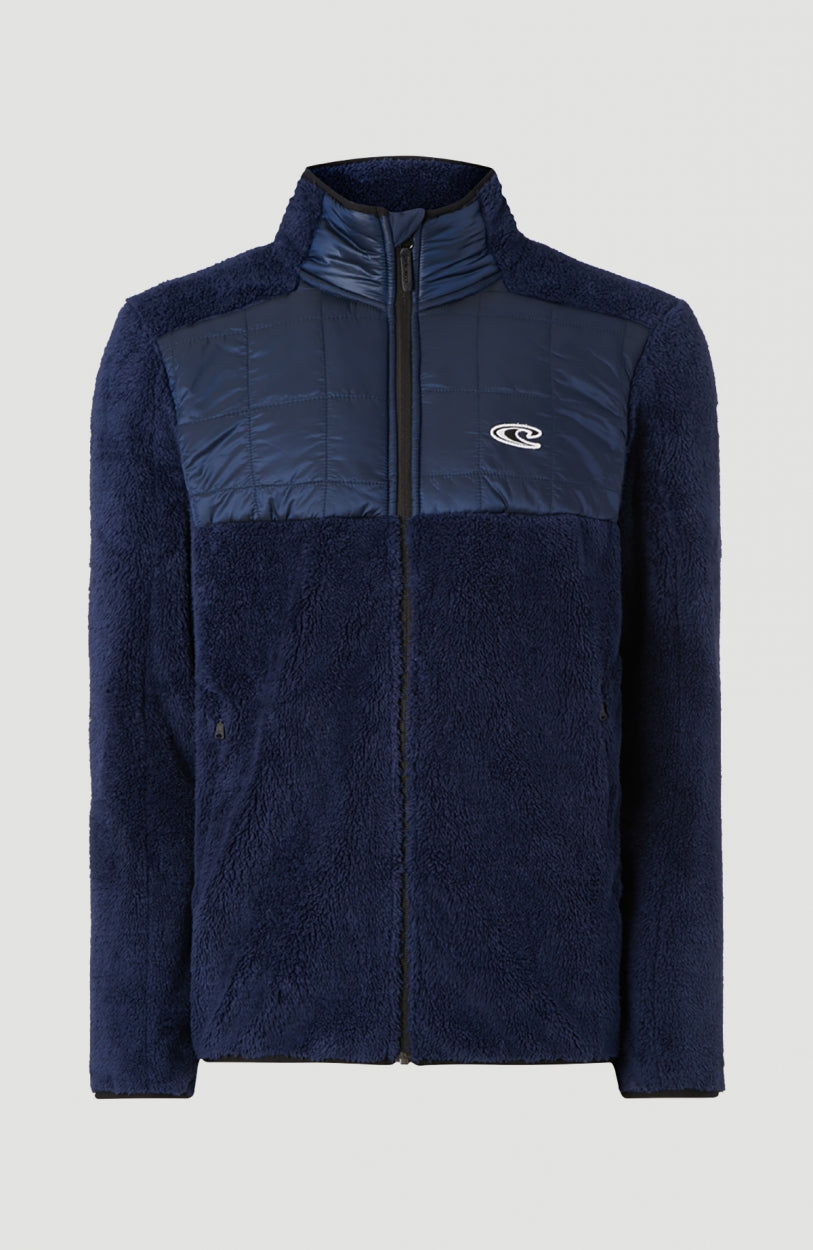 Baffle Mix Full Zip Fleece | Ink Blue -A