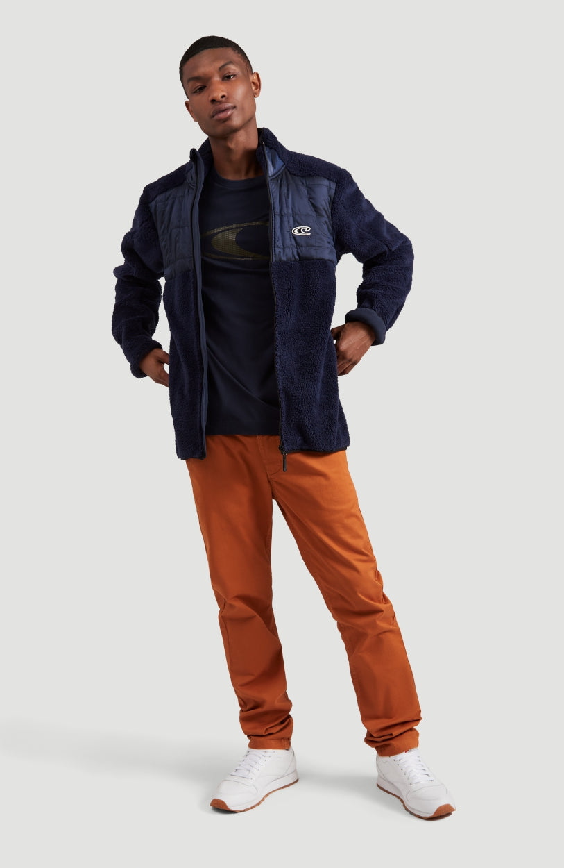 Baffle Mix Full Zip Fleece | Ink Blue -A
