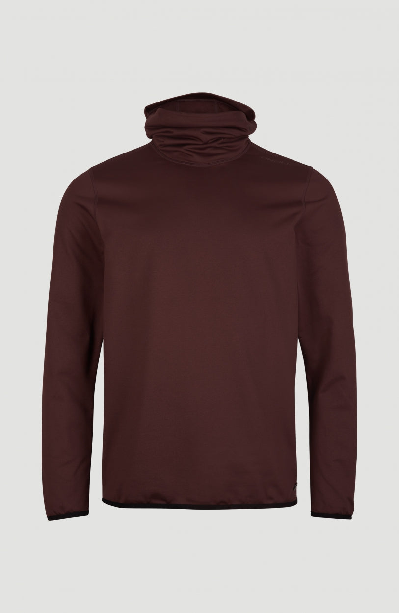 Clime Hooded Ski Fleece | Bitter Chocolate