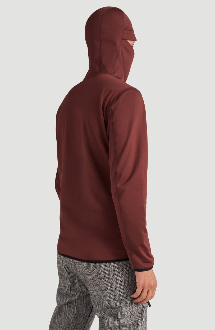 Clime Hooded Ski Fleece | Bitter Chocolate