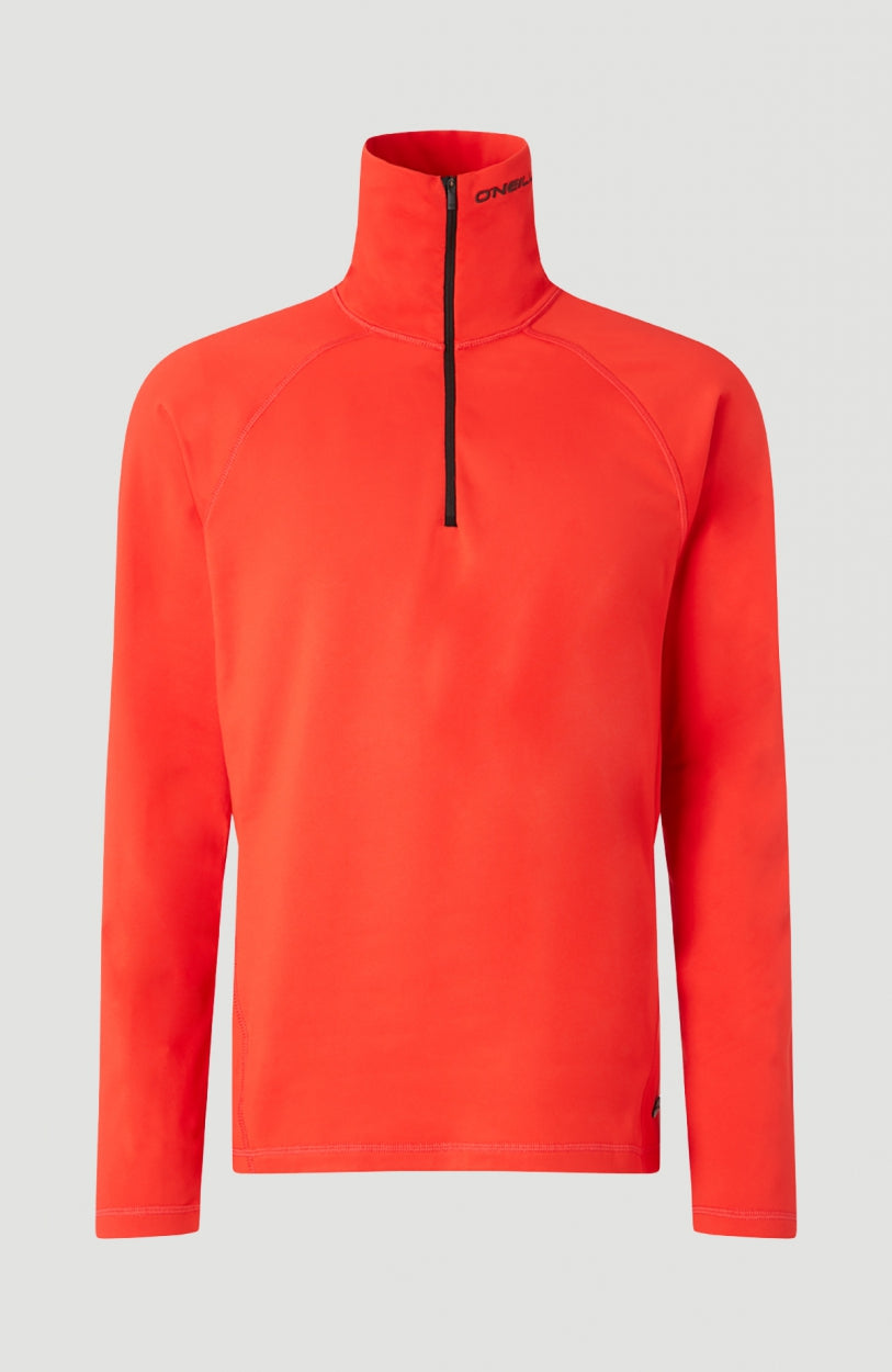 Clime Half Zip Ski Fleece | Fiery Red -A