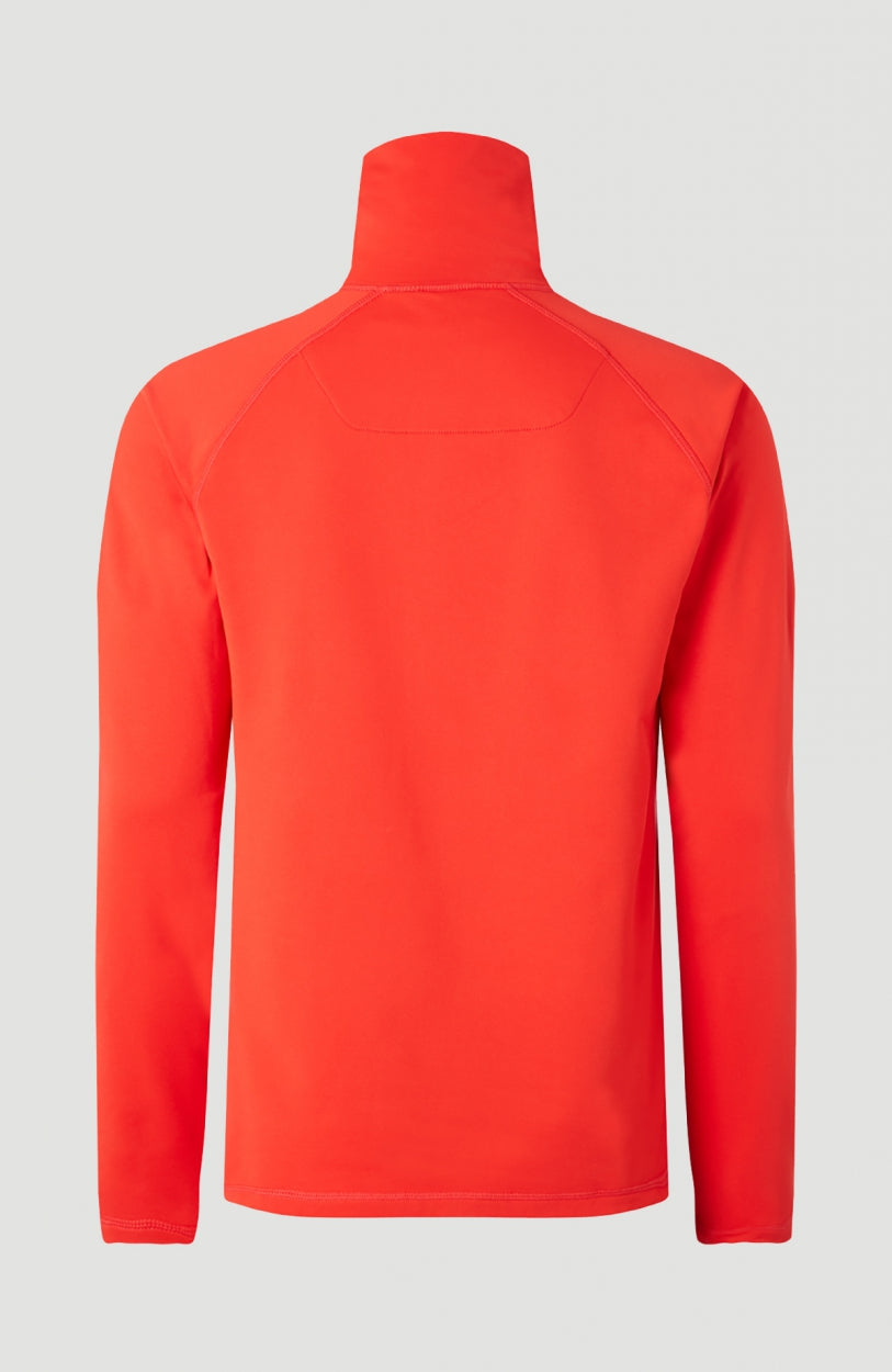 Clime Half Zip Ski Fleece | Fiery Red -A