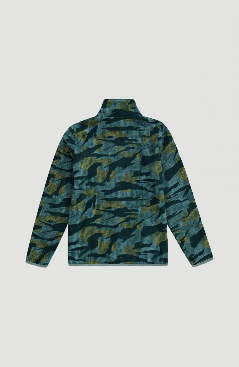Camo Half Zip Ski Fleece | Green With