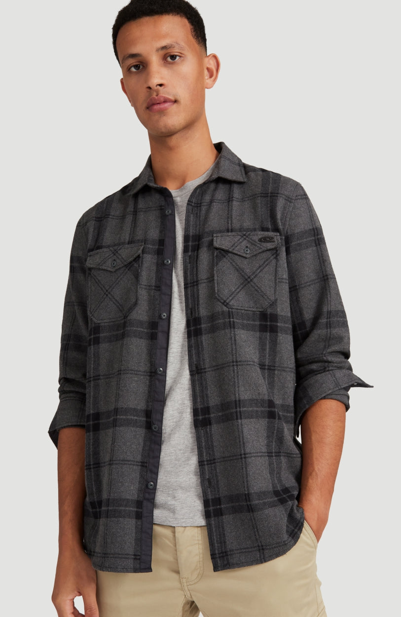 Check Flannel Shirt | Grey With