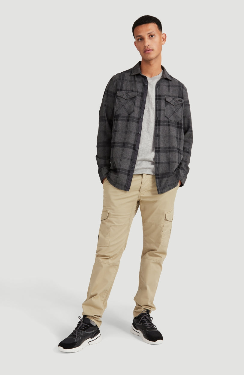 Check Flannel Shirt | Grey With