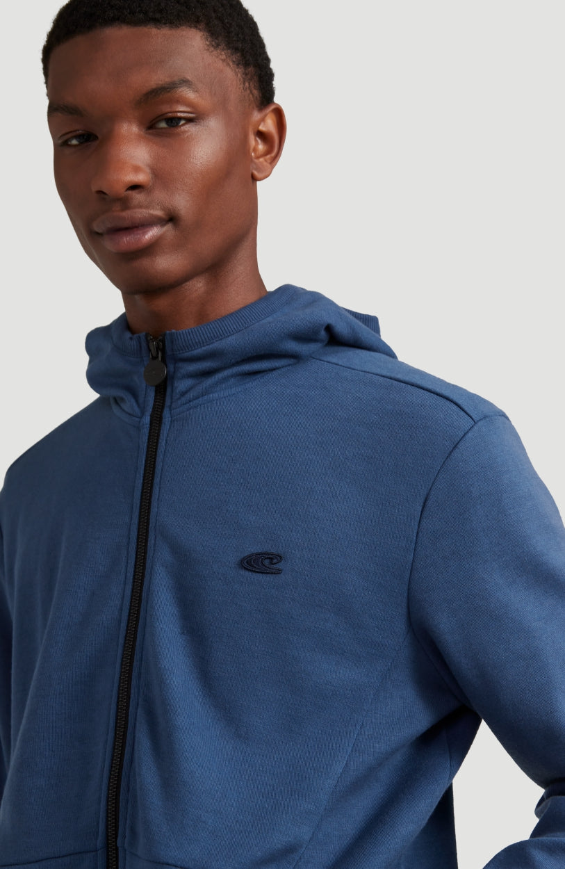 2-Knit Full Zip Hoodie | Ensign Blue -A
