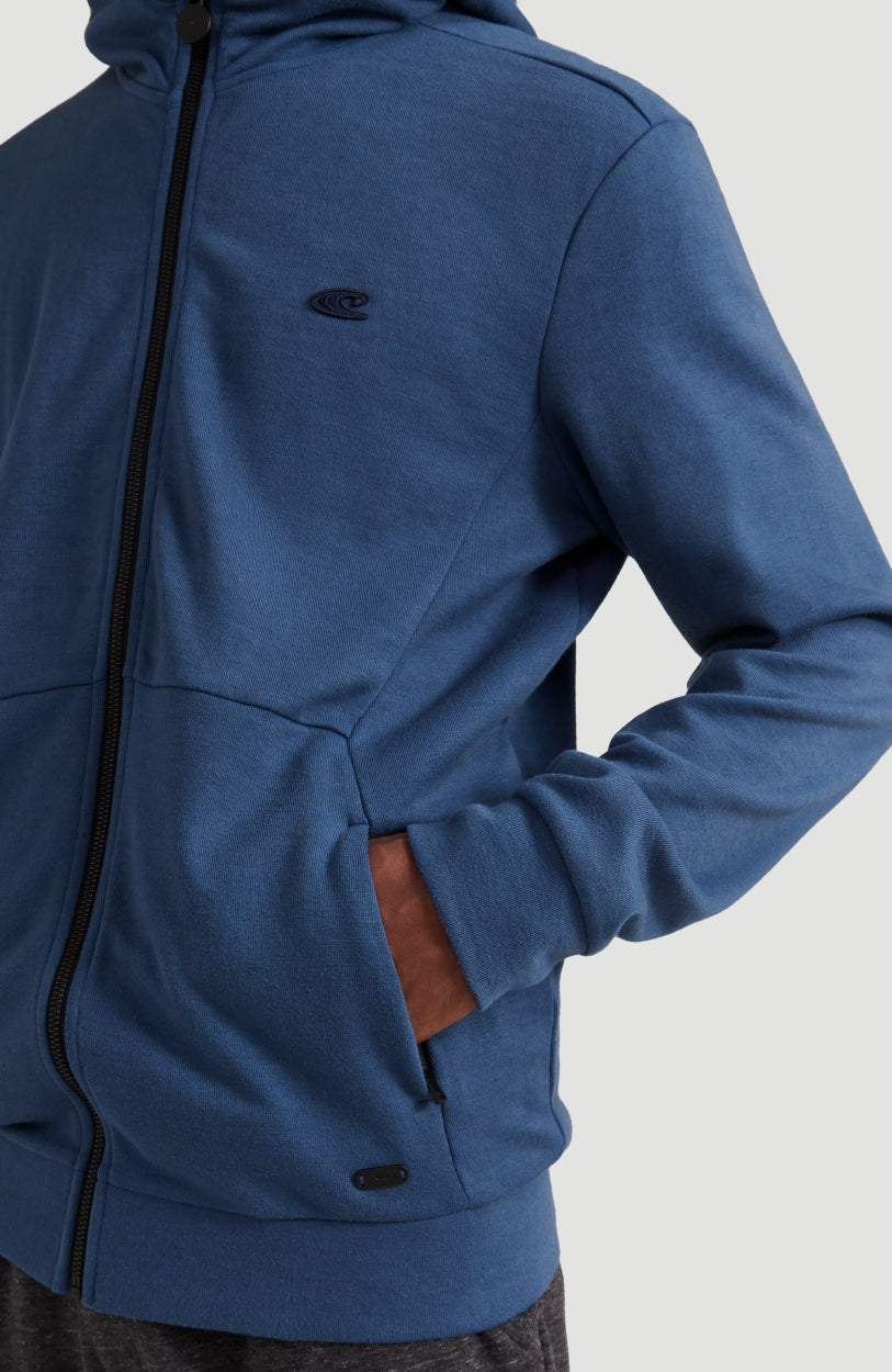 2-Knit Full Zip Hoodie | Ensign Blue -A