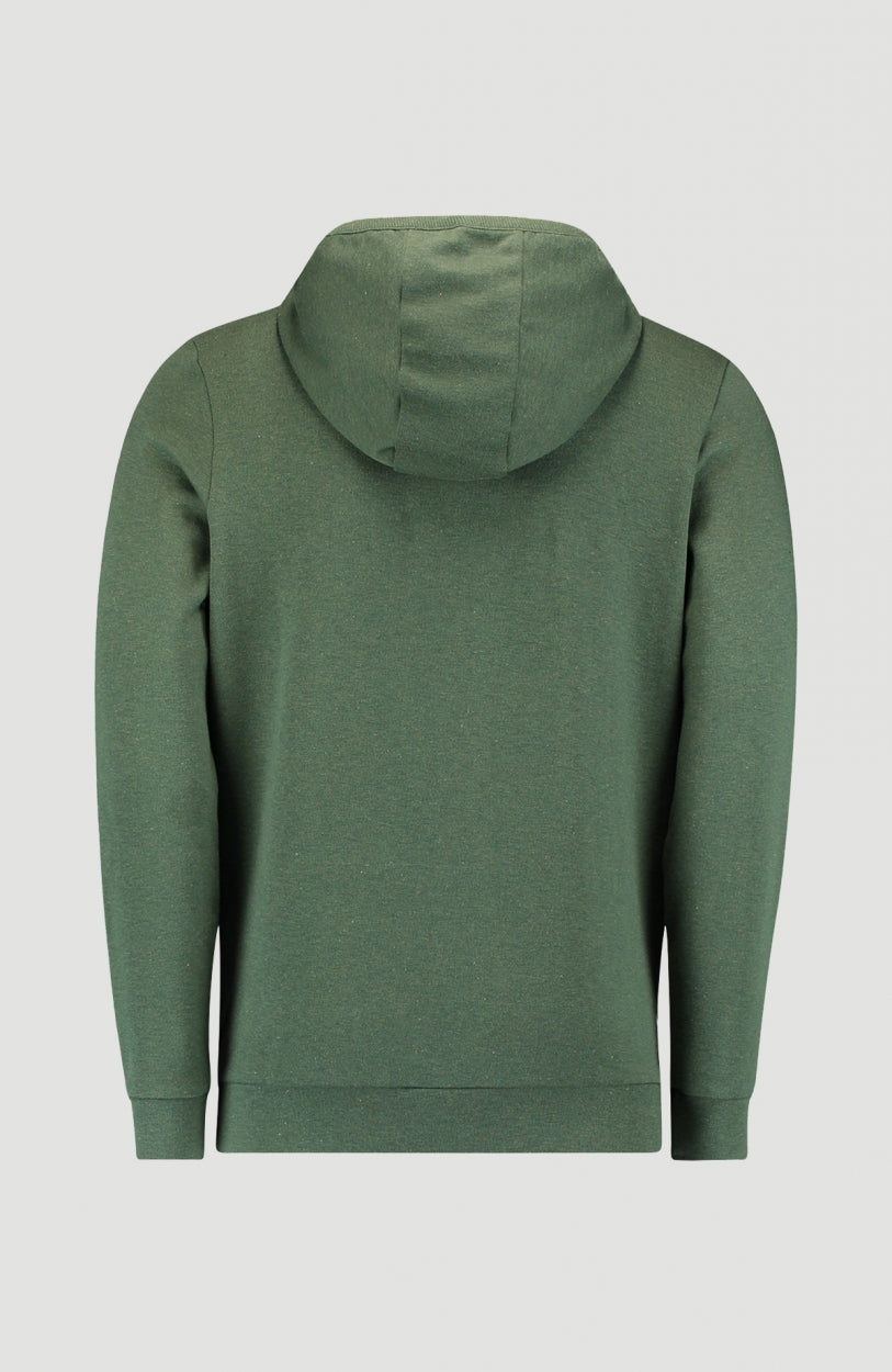 2-Knit Full Zip Hoodie | Dark Green Melee