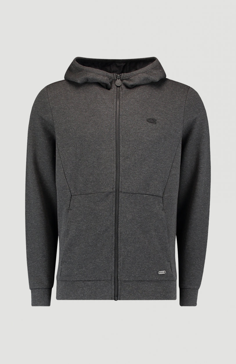 2-Knit Full Zip Hoodie | Dark Grey Melee -A