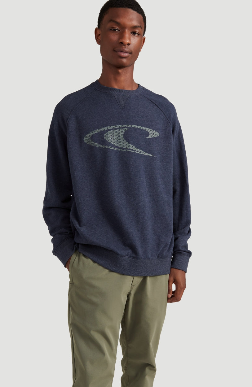 Color Grindle Crew Neck Sweatshirt | Ink Blue -A