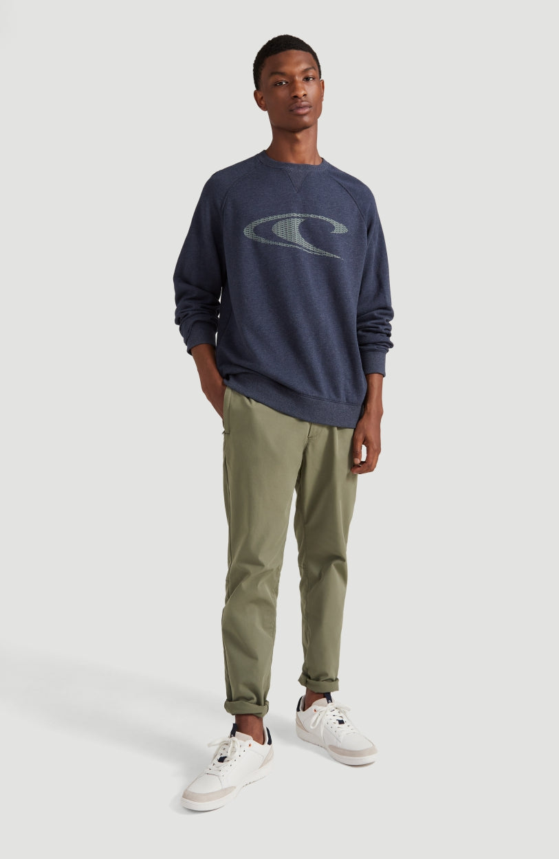 Color Grindle Crew Neck Sweatshirt | Ink Blue -A