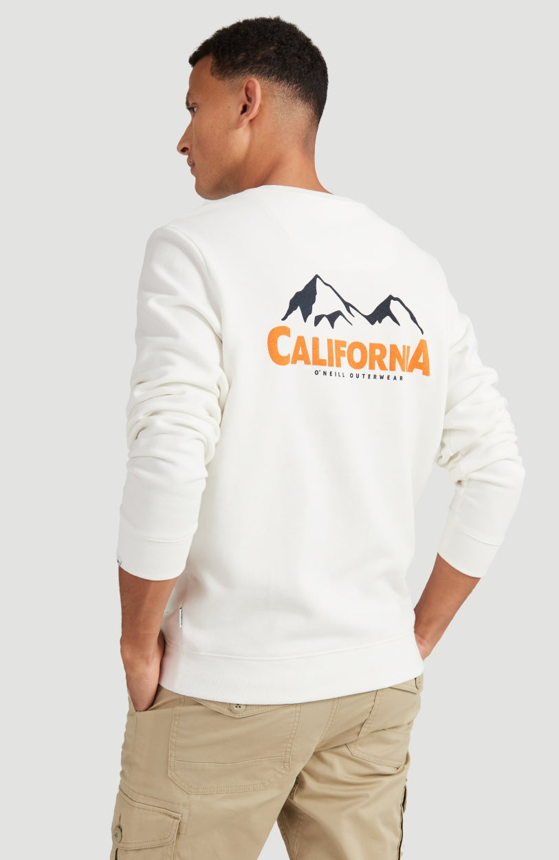 Cali Outdoor Crew Neck Sweatshirt | Powder White