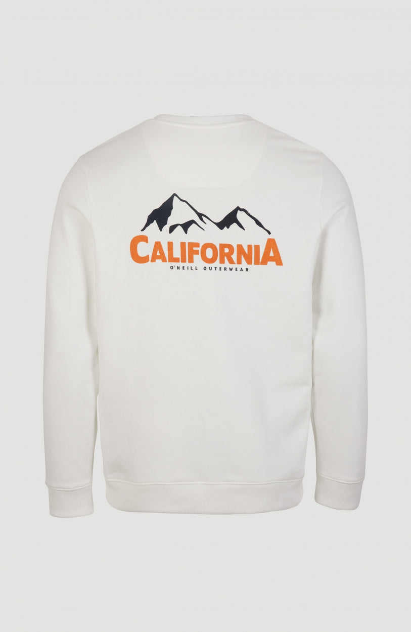 Cali Outdoor Crew Neck Sweatshirt | Powder White