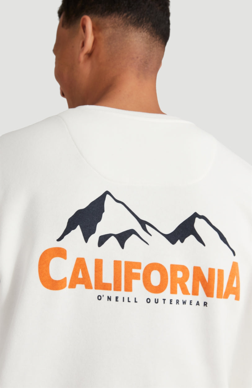 Cali Outdoor Crew Neck Sweatshirt | Powder White