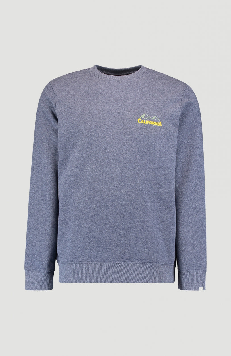 Cali Outdoor Crew Neck Sweatshirt | Ink Blue -A