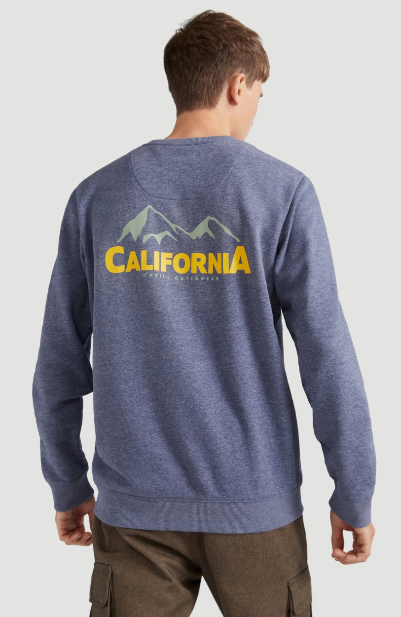 Cali Outdoor Crew Neck Sweatshirt | Ink Blue -A