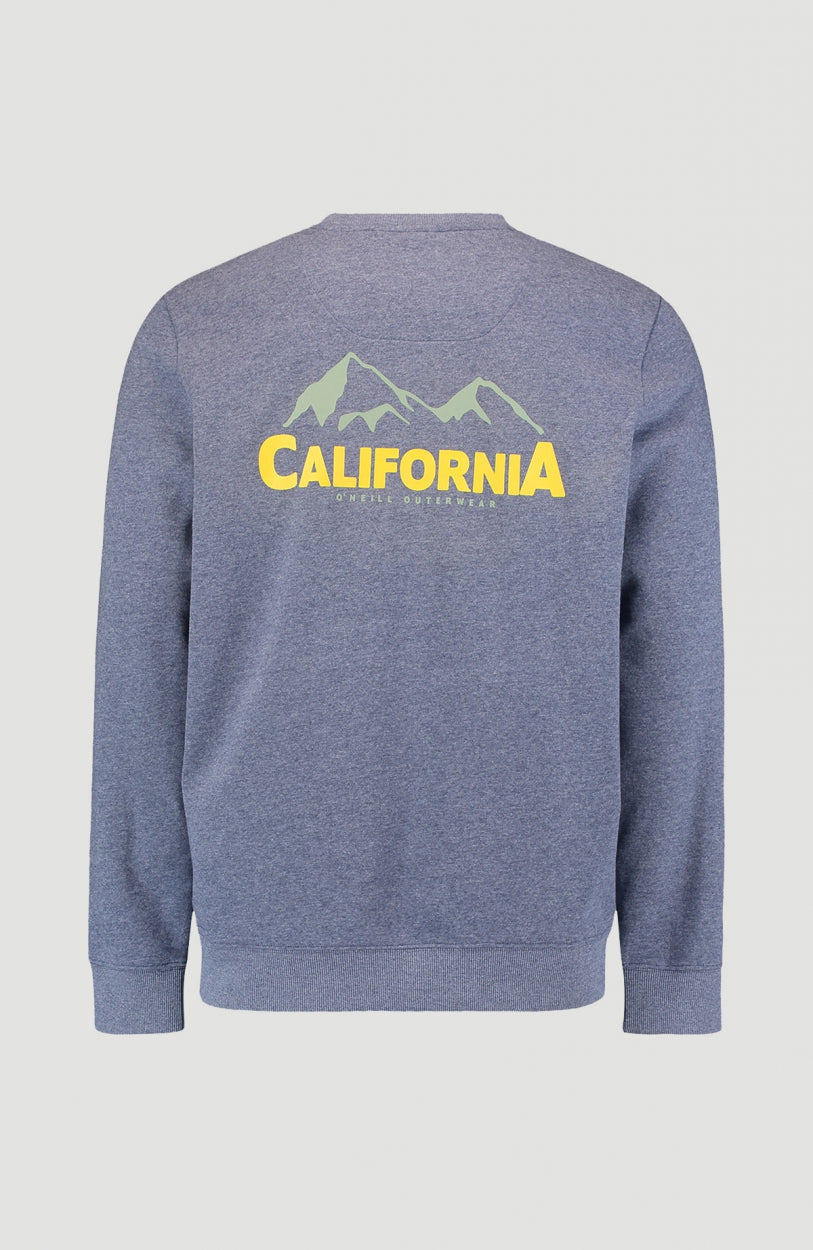 Cali Outdoor Crew Neck Sweatshirt | Ink Blue -A