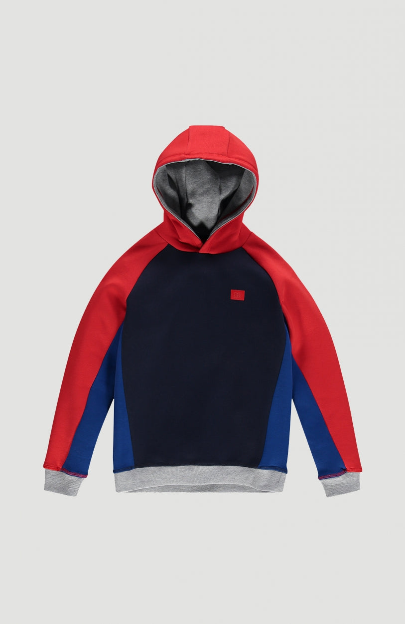 Colorblock Hoodie | Fiery Red -A