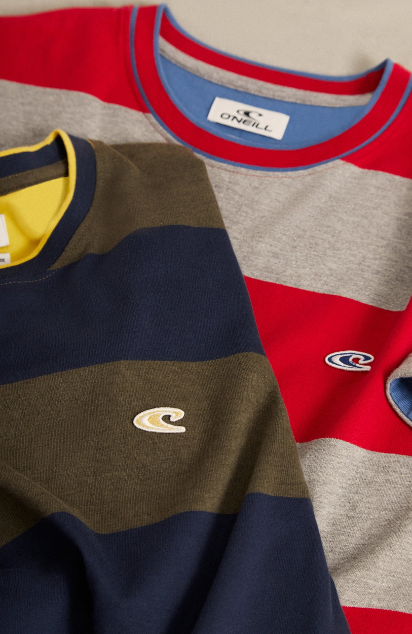 Block Stripe T-Shirt | Dark Green Melee