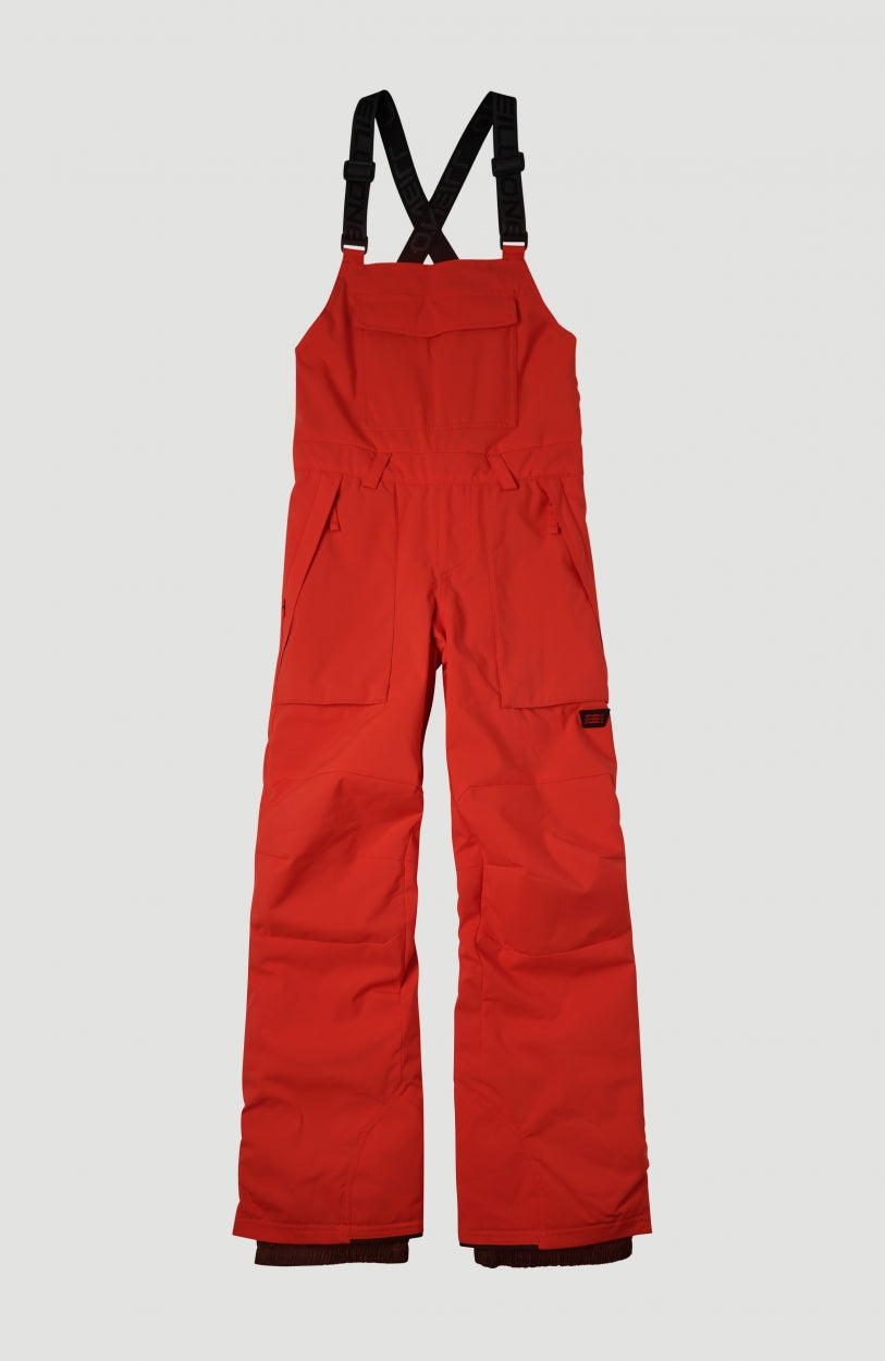 Bib Snow Snow Pants | Fiery Red -A