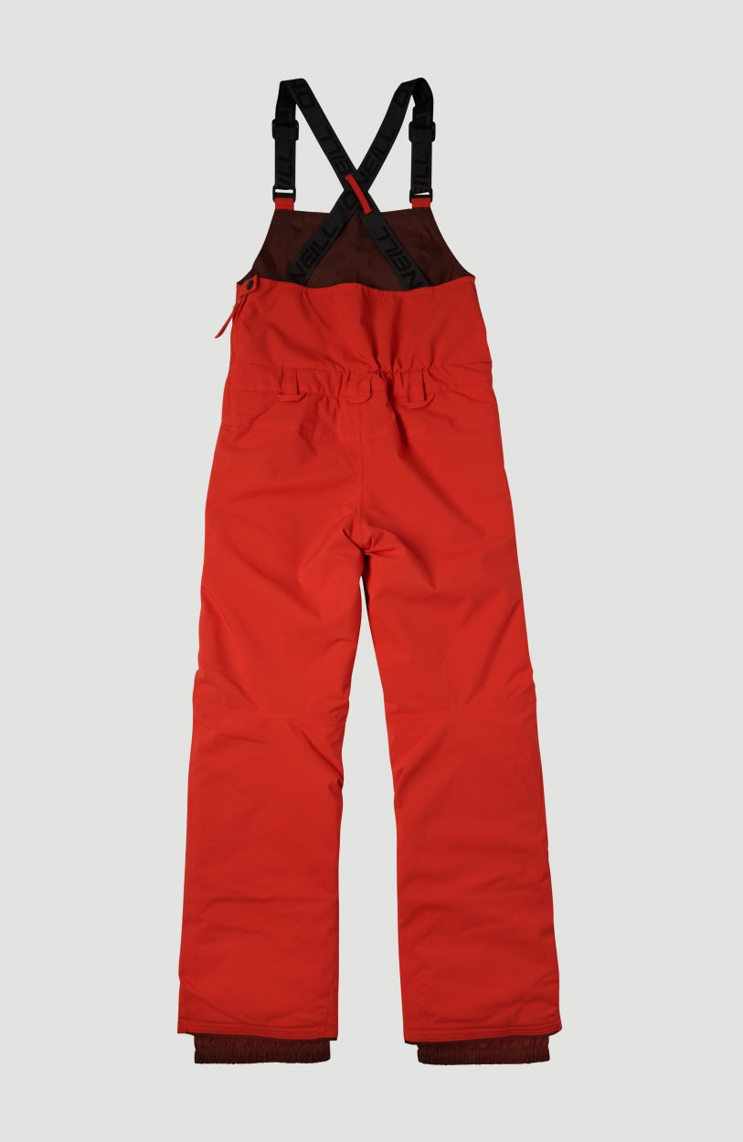 Bib Snow Snow Pants | Fiery Red -A