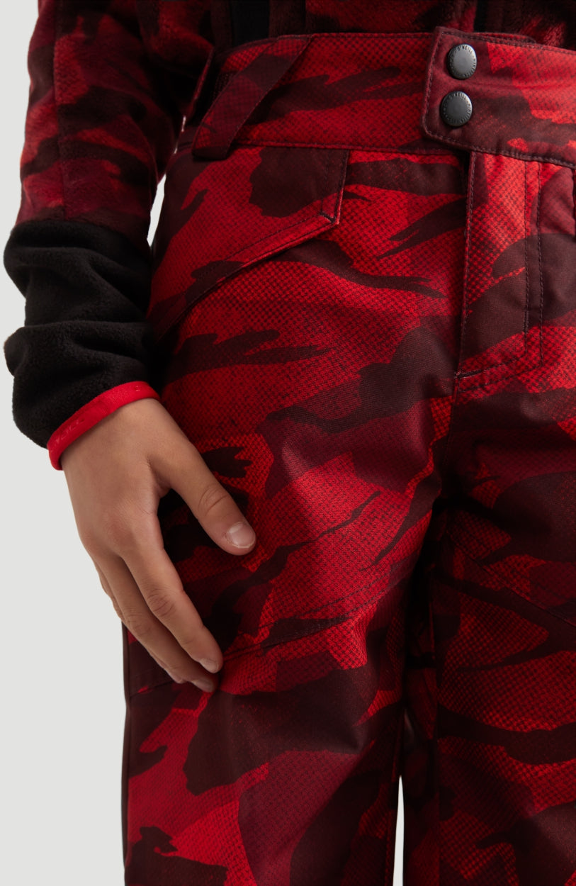 All Over Print Snow Pants | Red With