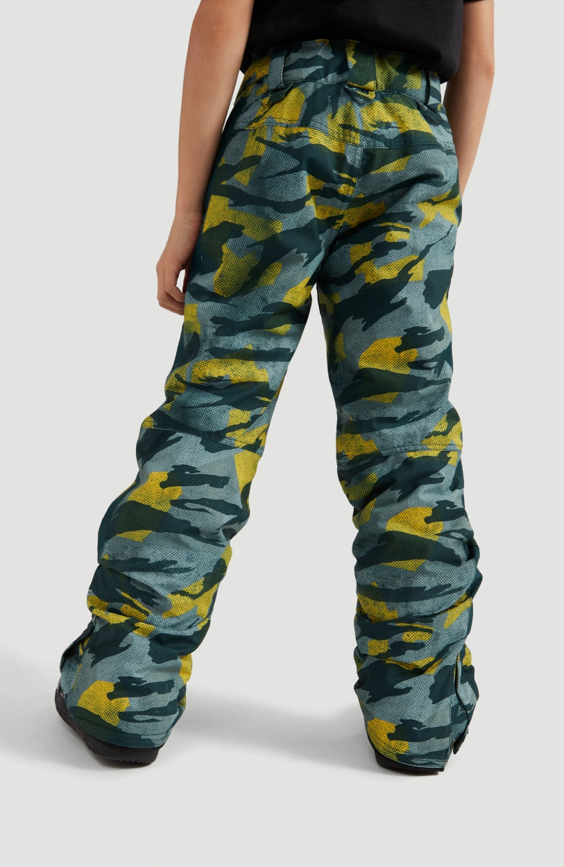 All Over Print Snow Pants | Green With