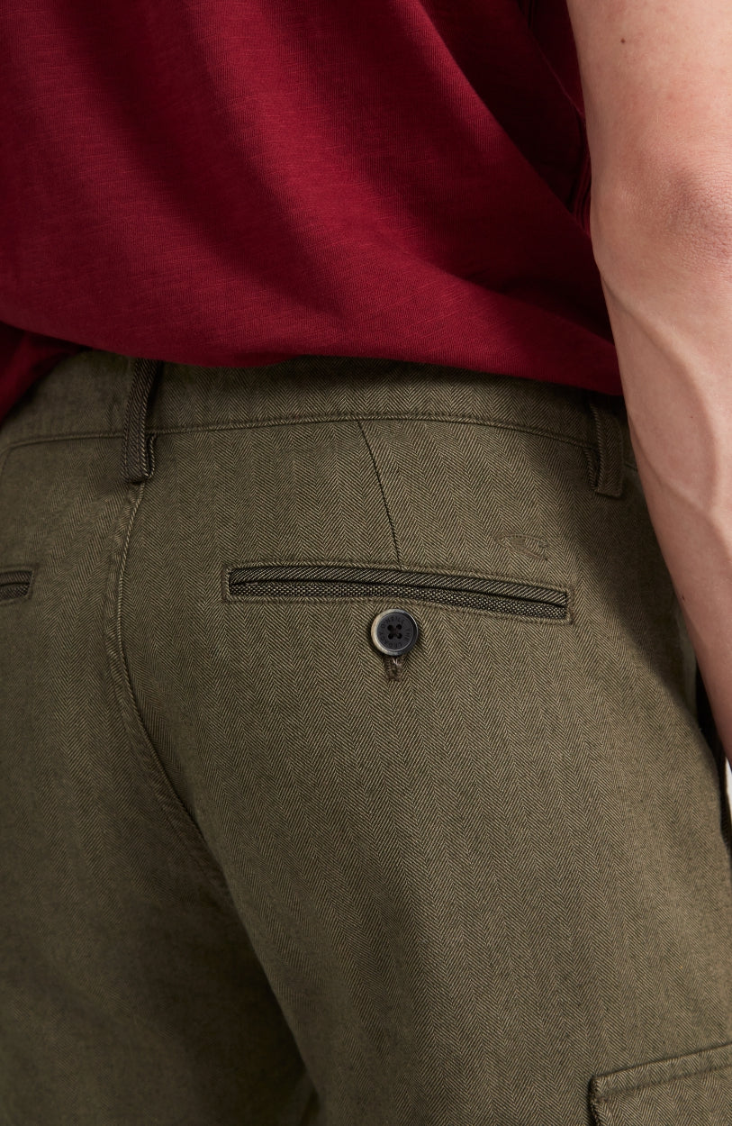 Herringbone Combat Pants | Dusty Olive -A