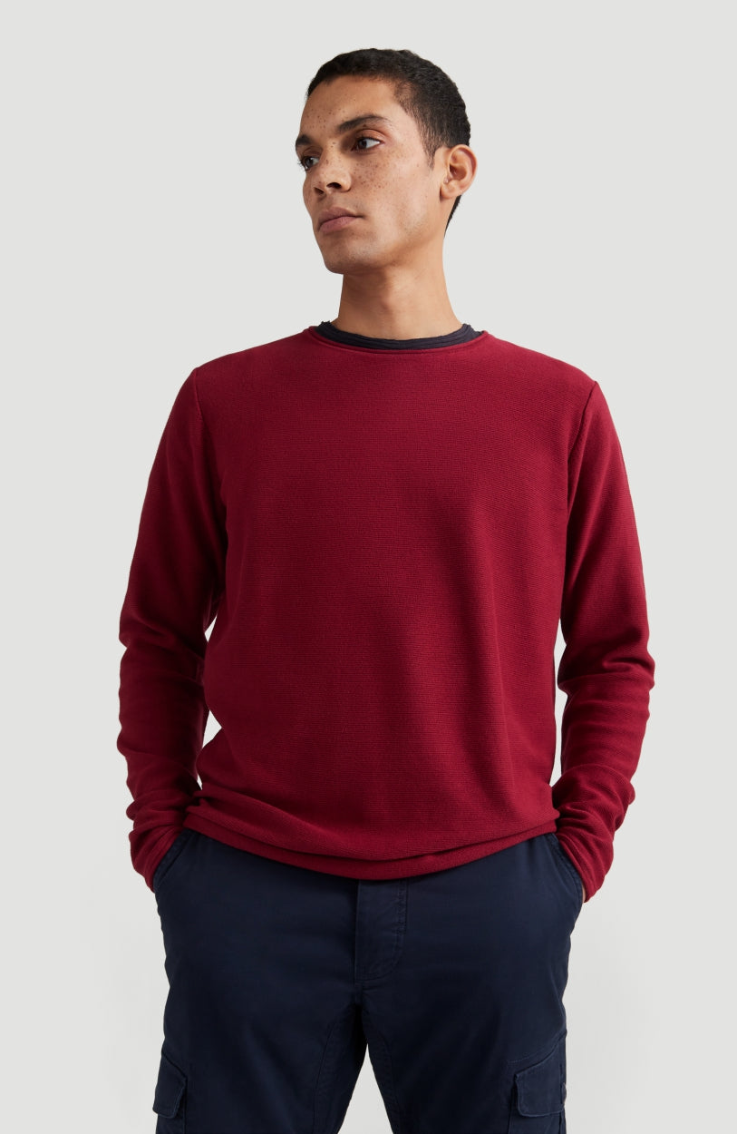 Cooper Crew Neck Pullover | Haute Red -A