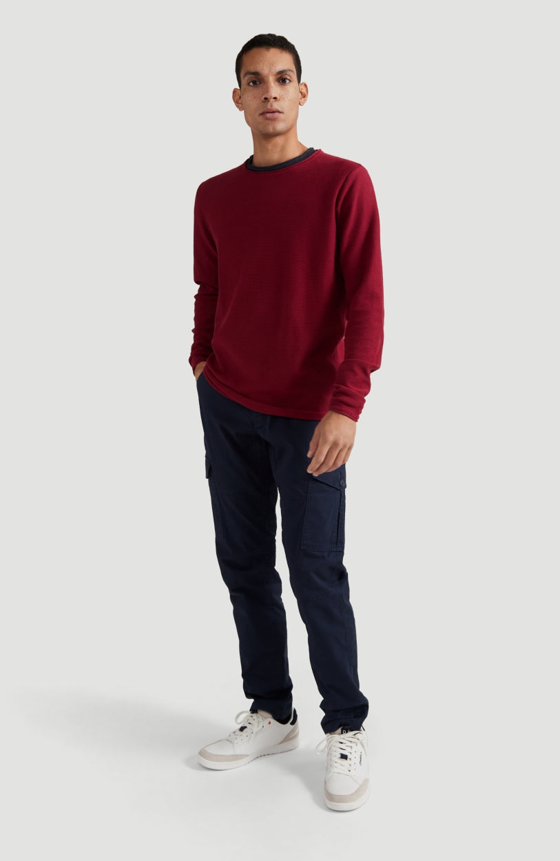 Cooper Crew Neck Pullover | Haute Red -A
