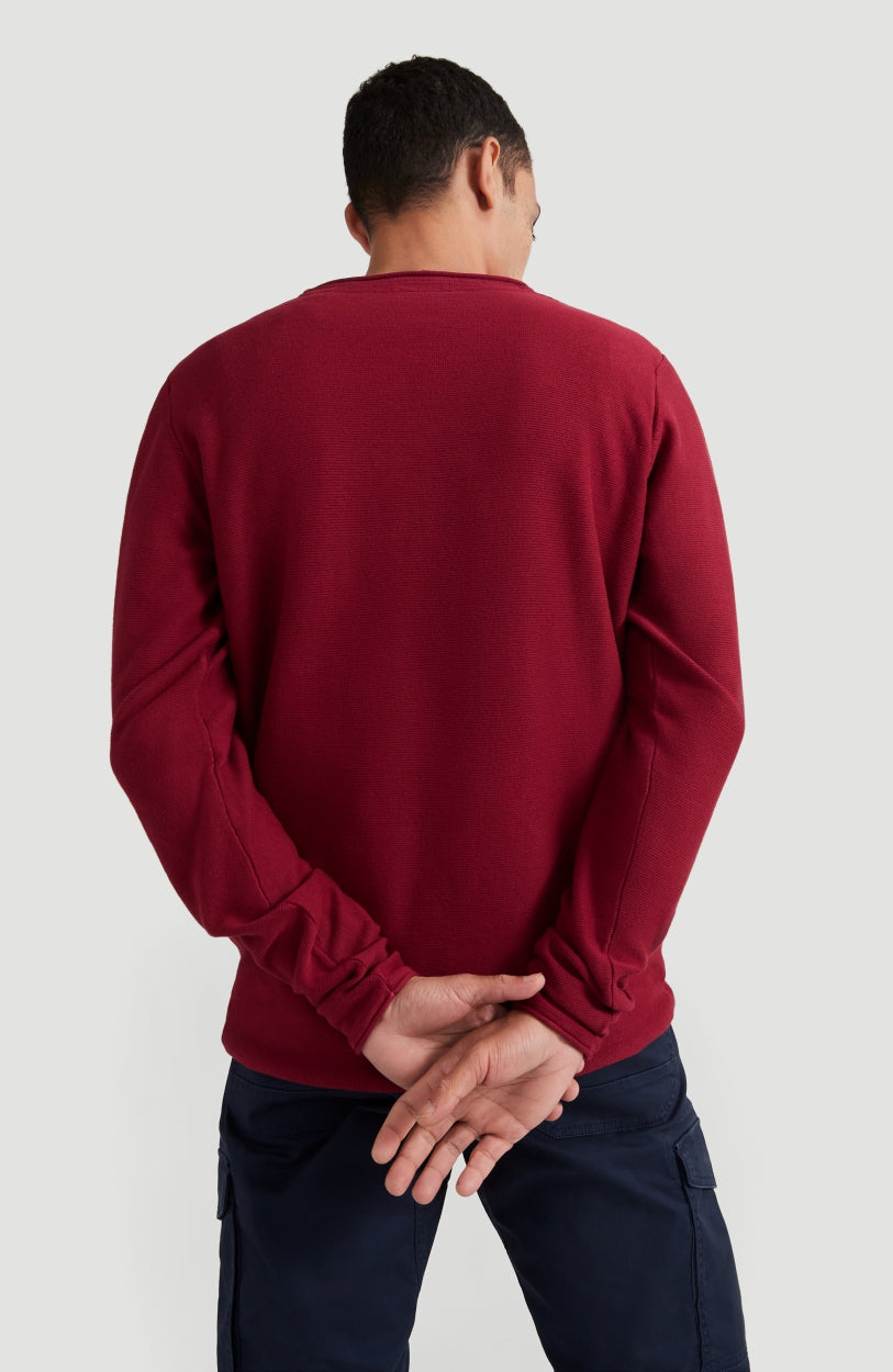 Cooper Crew Neck Pullover | Haute Red -A