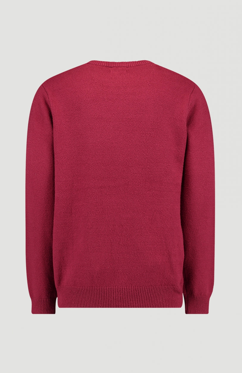 Crew Neck Pullover | Haute Red -A