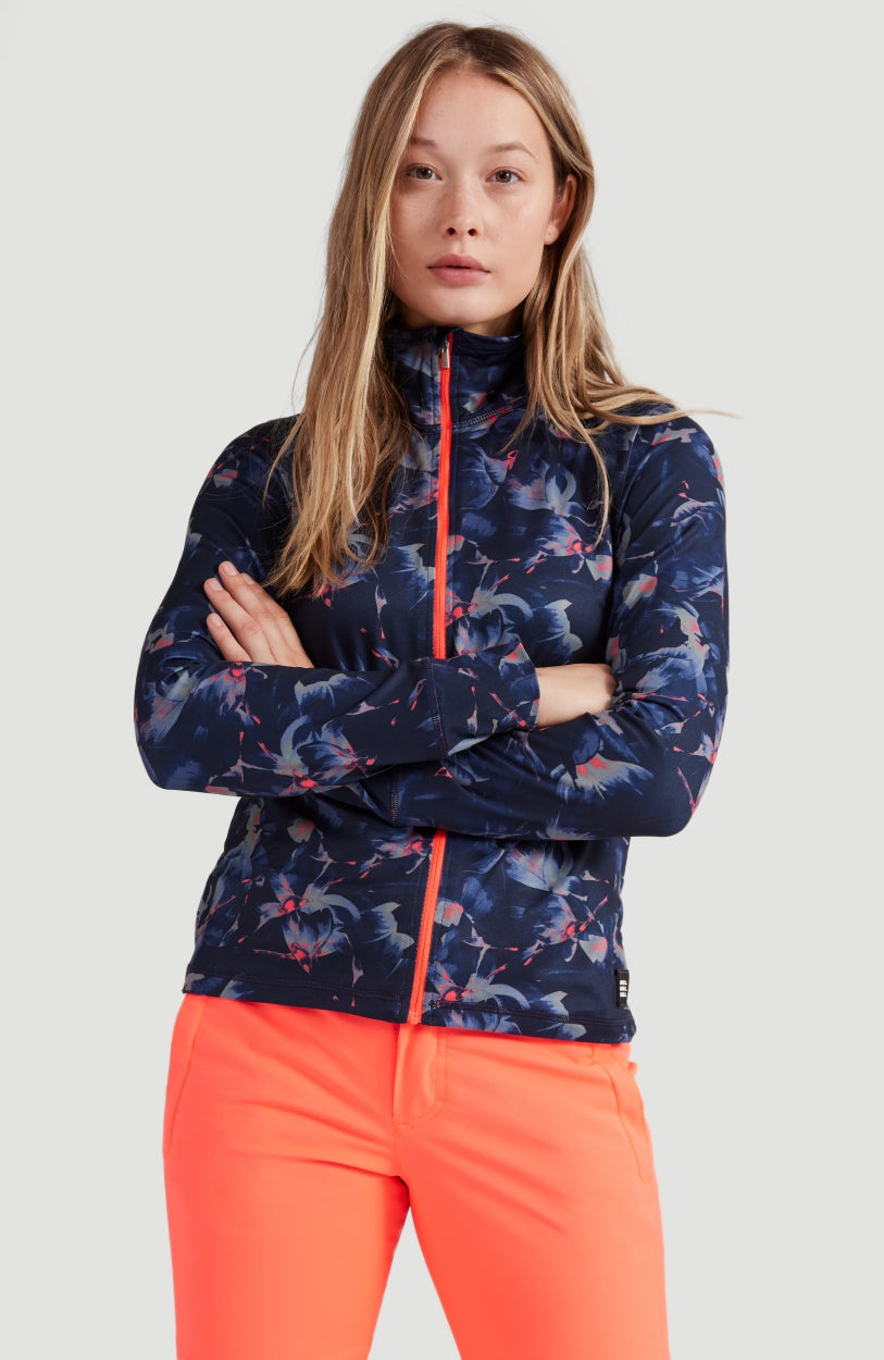 All Over Print Clime Full Zip Fleece | Blue With Pink or Purple