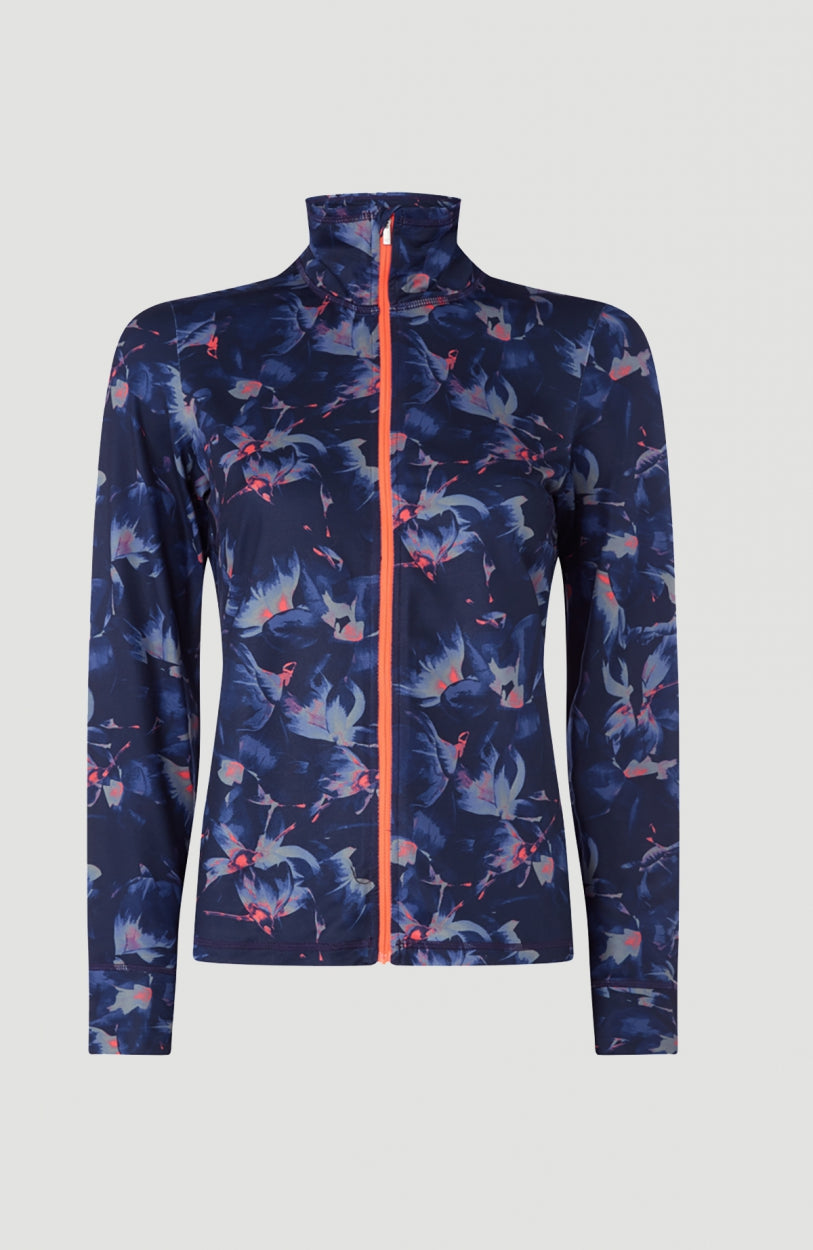 All Over Print Clime Full Zip Fleece | Blue With Pink or Purple