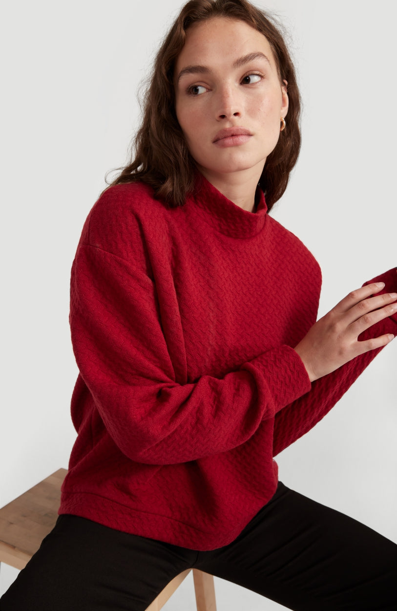 Aralia Crew Neck Sweatshirt | Rio Red