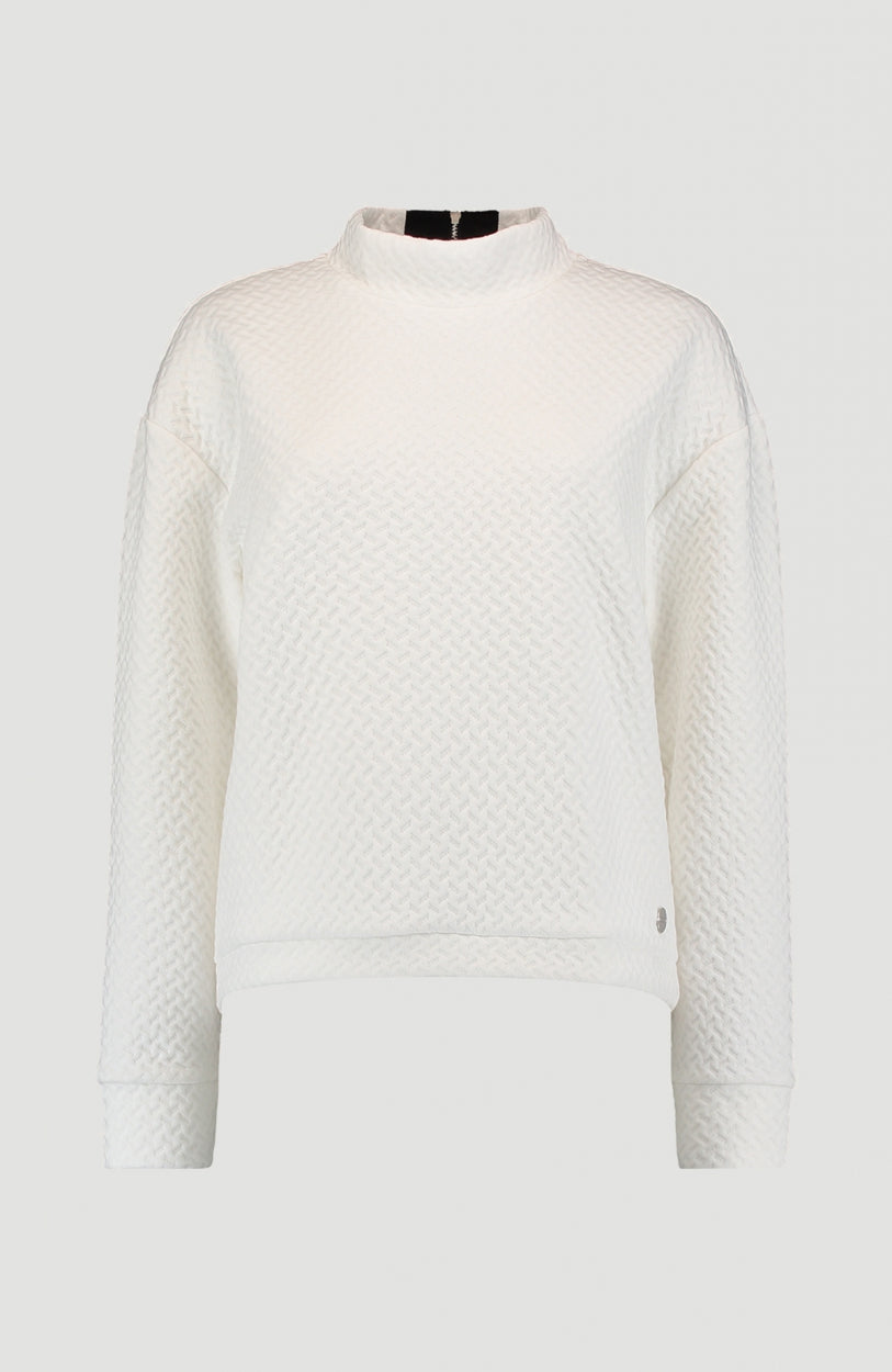 Aralia Crew Neck Sweatshirt | White Melee