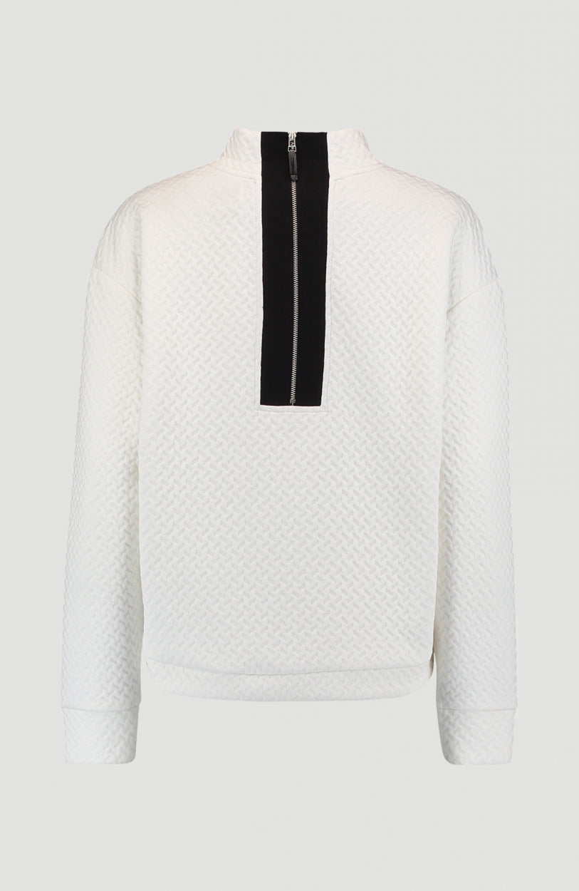 Aralia Crew Neck Sweatshirt | White Melee